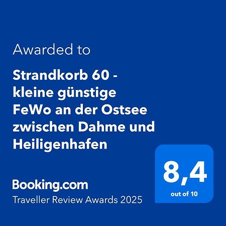 Strandkorb 60 - Kleine Guenstige Fewo An Der Ostsee Zwischen Dahme Und Heiligenhafen Heringsdorf  Zewnętrze zdjęcie